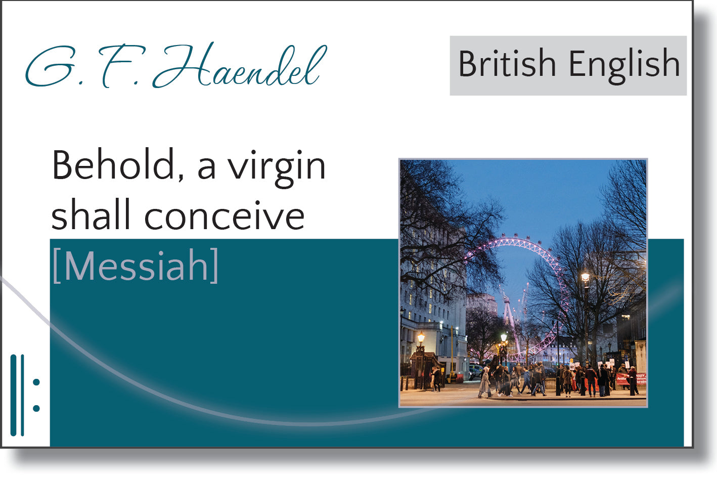 Messiah - Behold, a virgin shall conceive